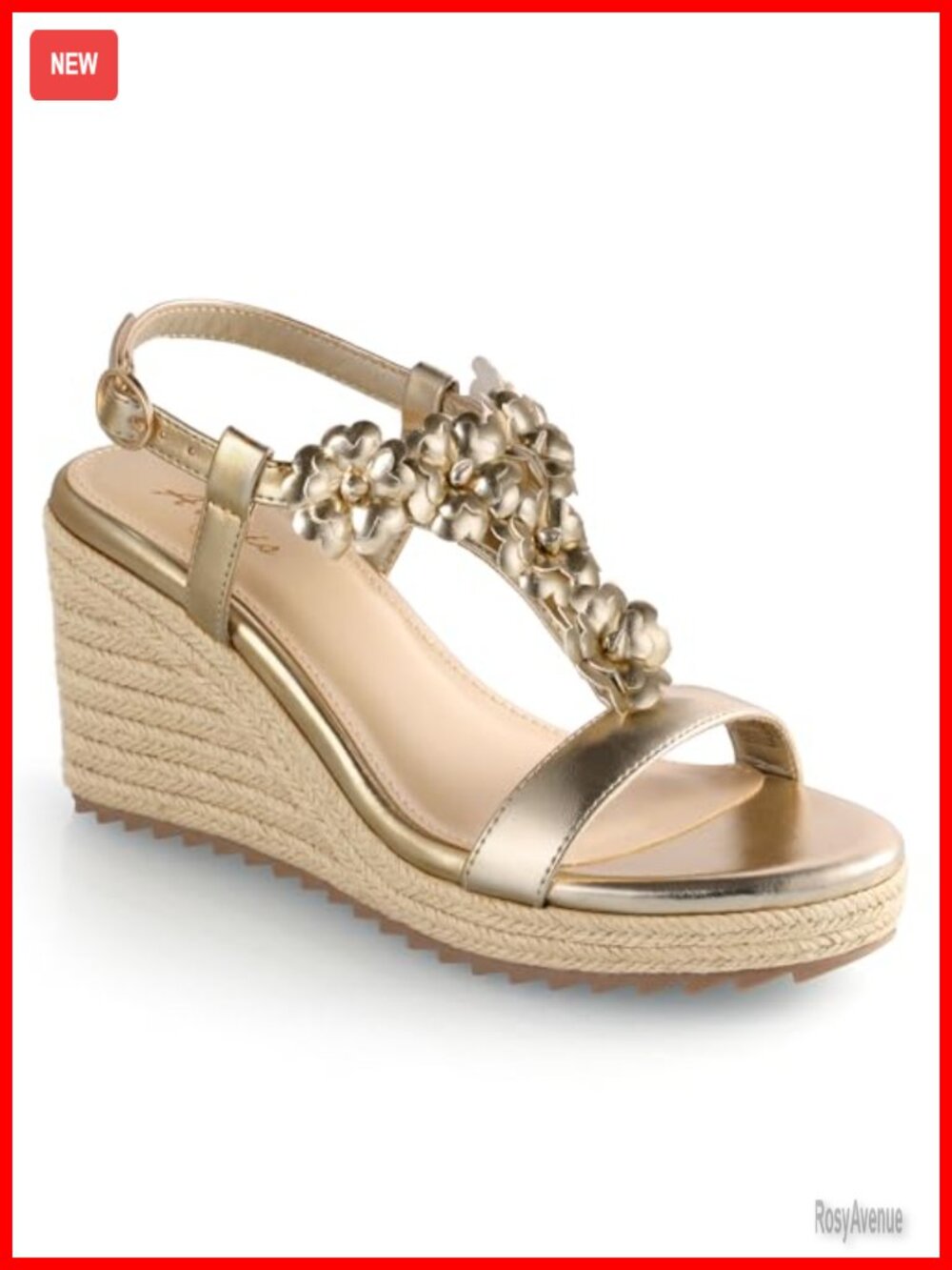 Womens Espadrille Wedge Sandals Open Toe Flower T Strap High Heel Summer Dress